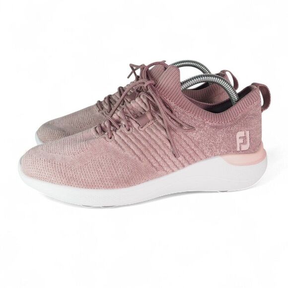 FootJoy FJ Flex XP Knit Spikeless Golf Shoes "Mauve Pink" 95335 Women's 8.5M - Picture 2 of 12